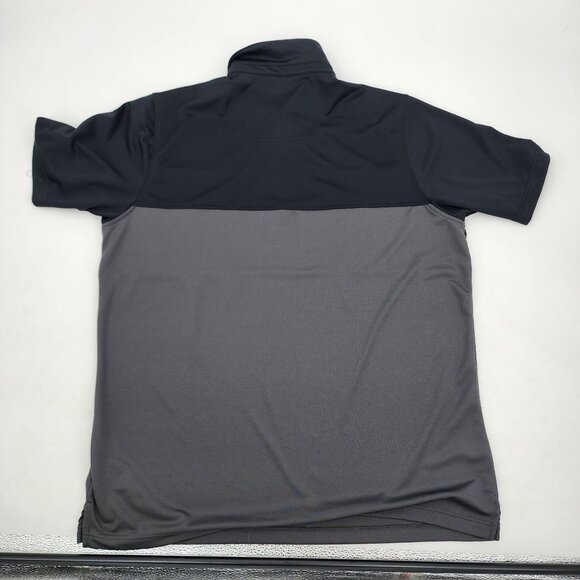 Pebble Beach Mens XL Golf Polo Shirt Gray Black Colorblock Moisture Wicking - Picture 5 of 5